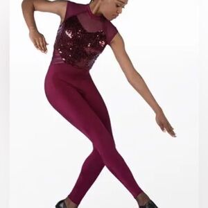 WEISSMAN Dance Costume red unitard Waiting For Love
13339 MA-Medium adult